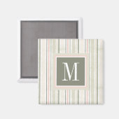 Monogram | De Joy of White | Waterverf Stripes Magneet (Voorkant / Achterkant)