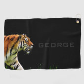 Monogram. De Lone Tiger. Golfhanddoek (Horizontaal)