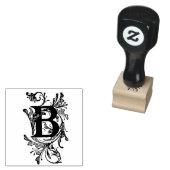 Monogram decoratief Floraal initiaal letter Rubberstempel (Gestempeld)