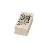Monogram  decoratief initiaal Letter A Rubberstempel (Stempel)