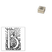 Monogram  decoratief initiaal Letter B Rubberstempel (Gestempeld)