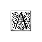 Monogram  decoratieve letter A Rubberstempel (Afrduk)