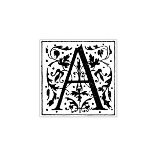 Monogram  decoratieve letter A Rubberstempel