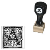 Monogram  decoratieve letter A Rubberstempel (Gestempeld)