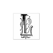 Monogram  decoratieve letter L Rubberstempel (Afrduk)