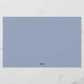 Monogram Decoratieve Typografie | Dusty Blue Briefpapier (Achterkant)