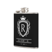 Monogram Decorative Shield Crown Black Heupfles (Links)