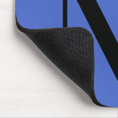 Monogram Deep Royal Black Modern Voeg Initiaal voo Muismat (Hoek)