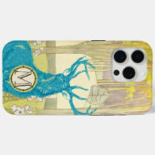 Monogram Deer Art Nouveau Forest iphone Case-Mate iPhone Case (Achterkant (horizontaal))