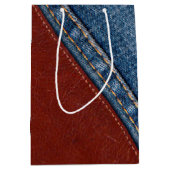 Monogram Denim en Leder Medium Cadeauzakje (Voorkant)