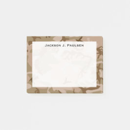 Monogram Desert Beige Bruin Groene Camo Camouflage Post-it® Notes