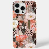 Monogram Desert Boho Floral Modern Chic Case-Mate iPhone Case (Achterkant)