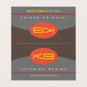 Monogram Design Folded Visitekaartje (Buitenkant ongevouwen)