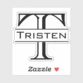 Monogram Die Cut Custom Sticker (Vel)