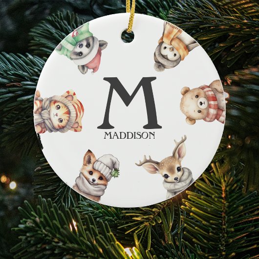 Monogram Dier Kerstboom Ornament