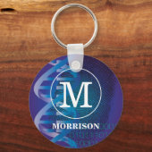 Monogram DNA Fingerprint Science Sleutelhanger (Voorkant)