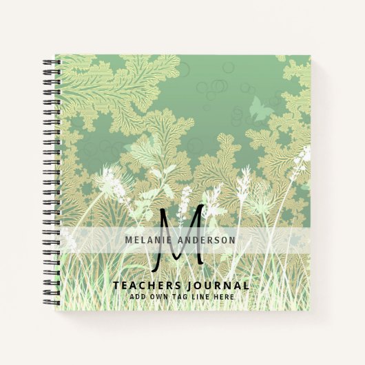 Monogram Docenten Bedankt Eind van het Jaar Cadeau Notitieboek (Voorkant)