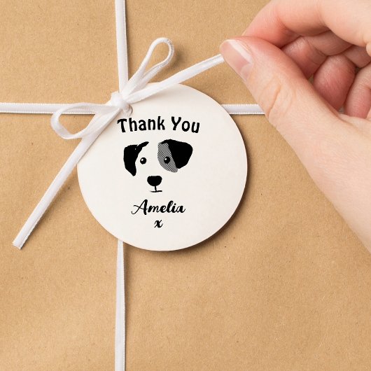 Monogram Dog Dank u Rubber Stamp Rubberstempel