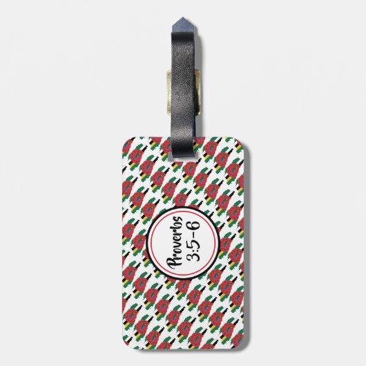  monogram DOMINICA FLAG Bagagelabel (Achterkant verticaal)