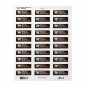 Monogram Donker bakstenen muur retour label (Full Sheet)