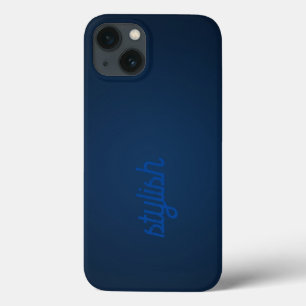 Monogram donkerblauw iPhone 13 hoesje