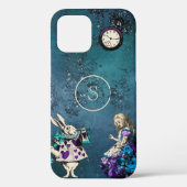 Monogram  Donkerblauwe Alice in Wonderland Case-Mate iPhone Case (Achterkant)