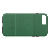 Monogram  Donkergroen Faux Leather Case-Mate iPhone Case (Achterkant (Horizontaal))