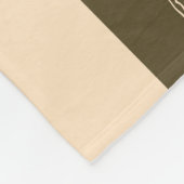 Monogram Donkey Brown Stripes Modern Heart Pattern Fleece Deken (Hoek)