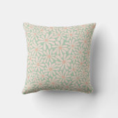 Monogram Doodle Daisies Pastel Floral Pattern Kussen (Achterkant)