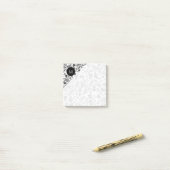 Monogram Doodle Krullen Zwart en Wit Post-it® Notes (Op bureau)