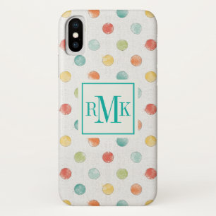 Monogram   Doordacht Butterflies Stap iPhone X Hoesje