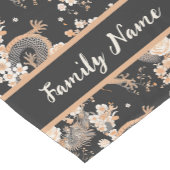 Monogram draken en bloemen korte tafelloper (Hoek)