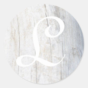  Monogram Driftwood Ronde Sticker