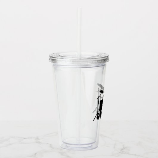 Monogram drum Silver Acryl Drinkbeker (Rechts)