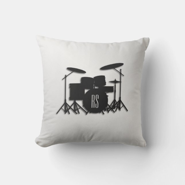 Monogram drum Silver Buitenkussen (Voorkant)