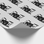 Monogram drum Silver Cadeaupapier (Hoek)