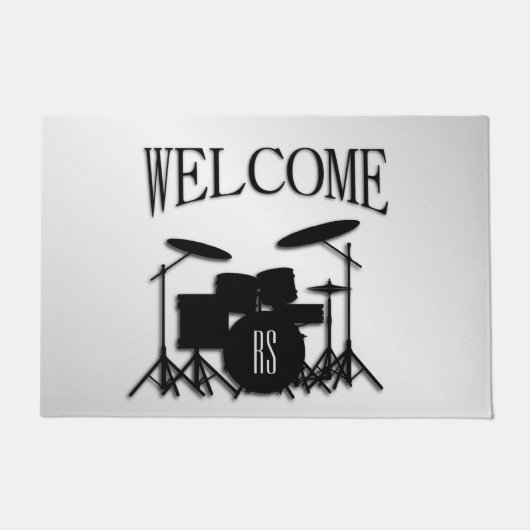 Monogram drum Silver Deurmat (Voorkant)