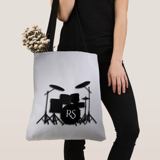 Monogram drum Silver Draagtas (Dichtbij)