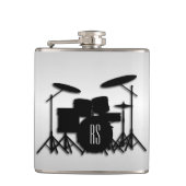 Monogram drum Silver Heupfles (Voorkant)