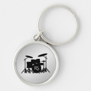 Monogram drum Silver Set Sleutelhanger