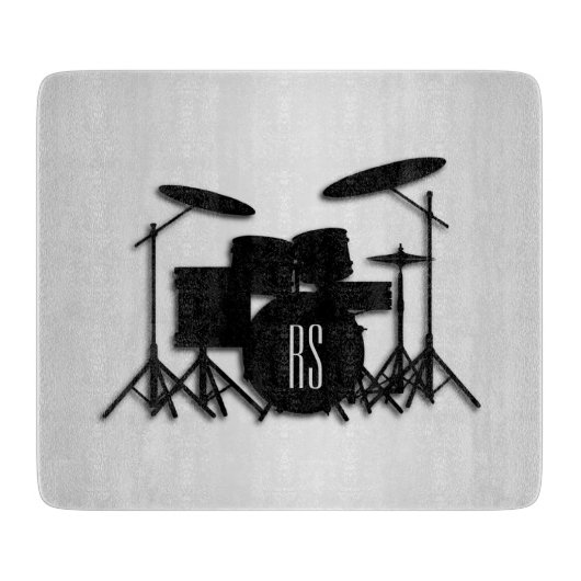Monogram drum Silver Snijplank (Voorkant)