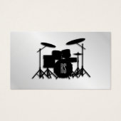 Monogram drum Silver Visitekaartje (Voorkant)