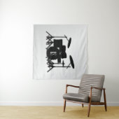 Monogram drum Silver Wandkleed (In Situ (horizontaal))