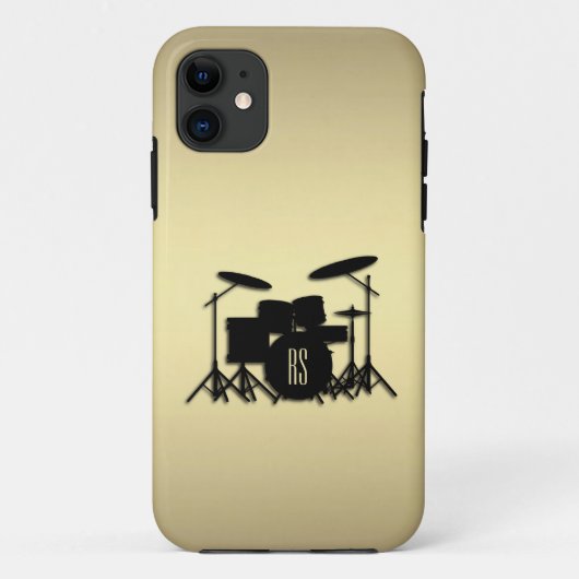 Monogram drumset Gold Case-Mate iPhone Case (Achterkant)