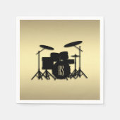 Monogram drumset Gold Servet (Voorkant)