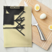 Monogram drumset Gold Theedoek (Quarter Fold)