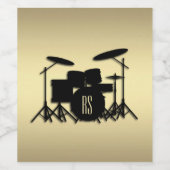 Monogram drumset Gold Wijn Etiket (Enkel label)