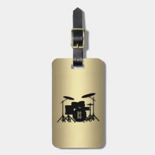 Monogram Drumstel Goud Bagagelabel