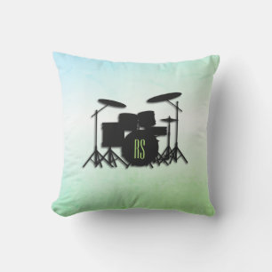 Monogram drumstel groen buitenkussen