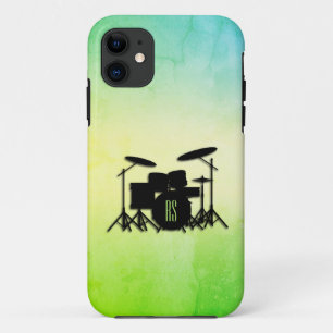 Monogram Drumstel Groen iPhone 11 Hoesje